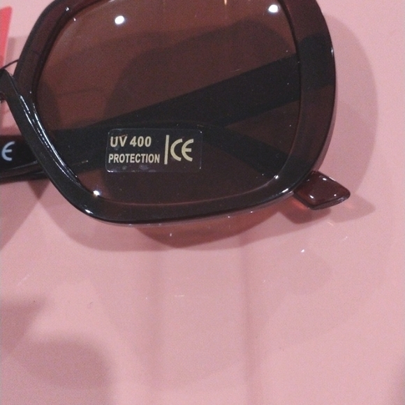 OVERSIZED SQUARE OVAL ROUND Brown Sunglasses GLAMOROUS - Picture 5 of 16